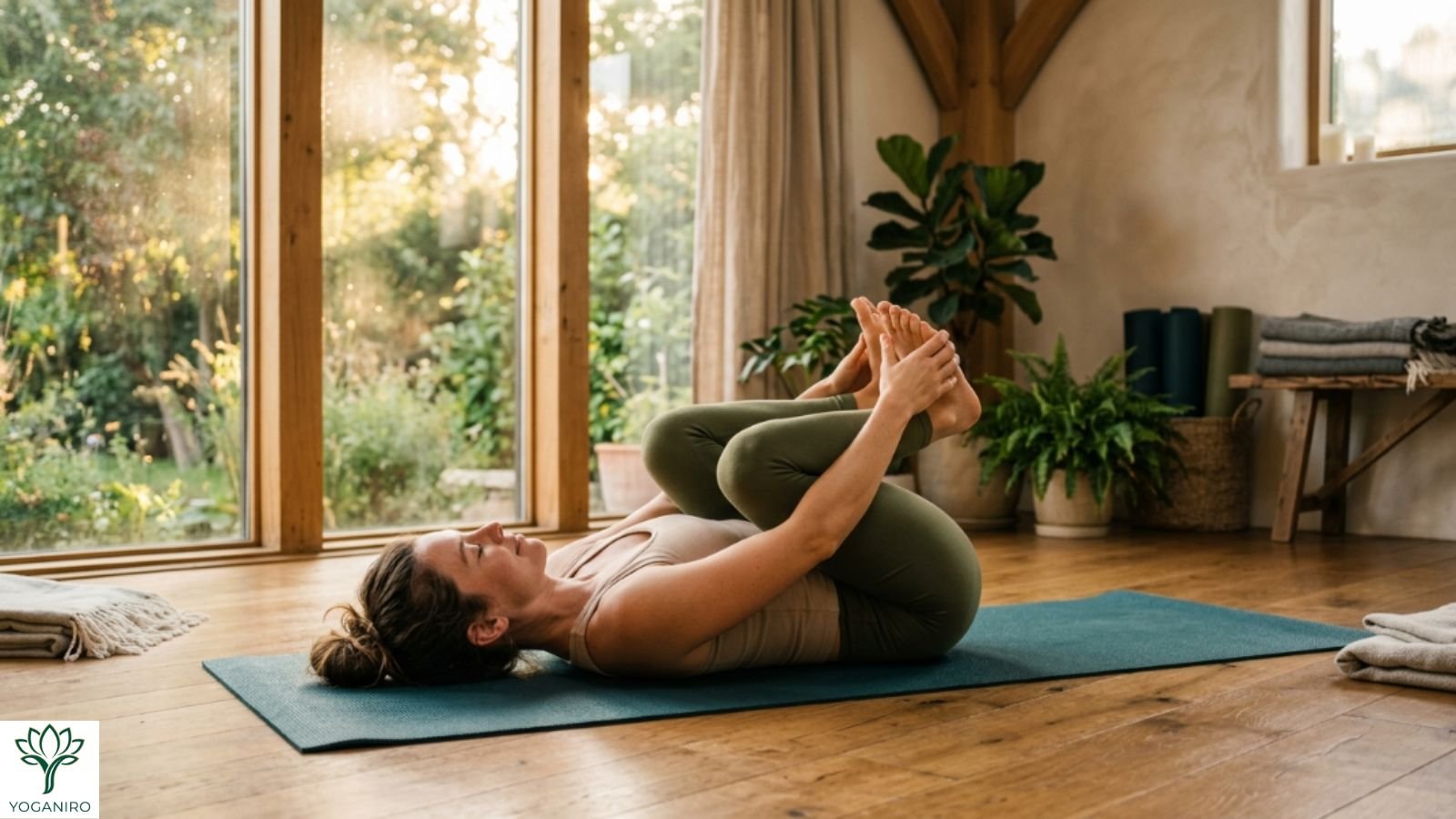Happy Baby Pose helping improve hip mobility and relaxation