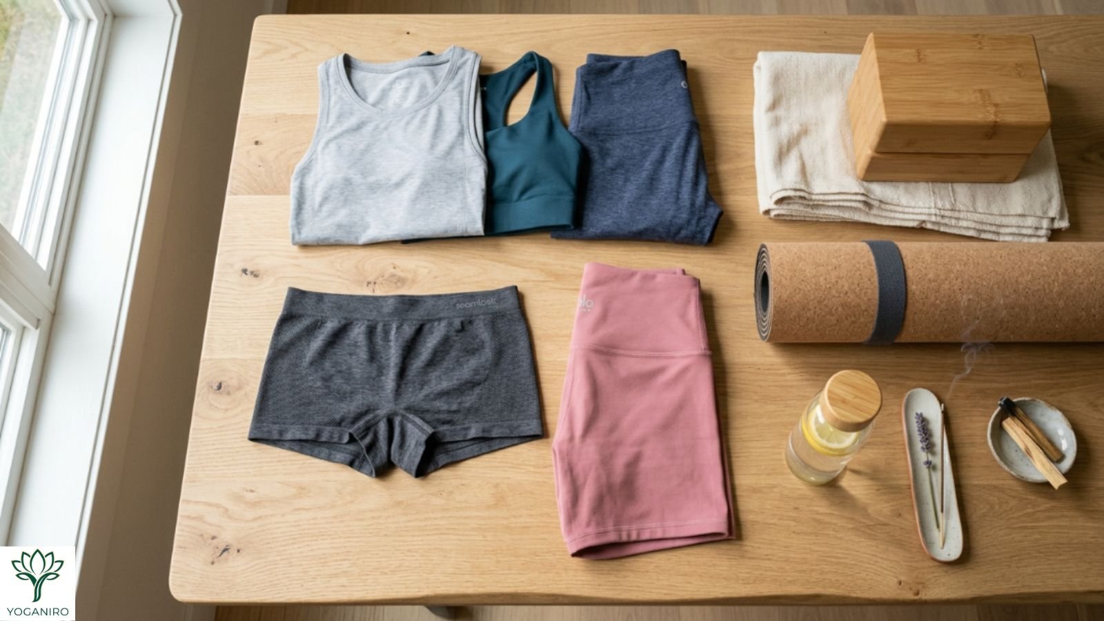 Seamless underwear with yoga shorts for comfortable workouts